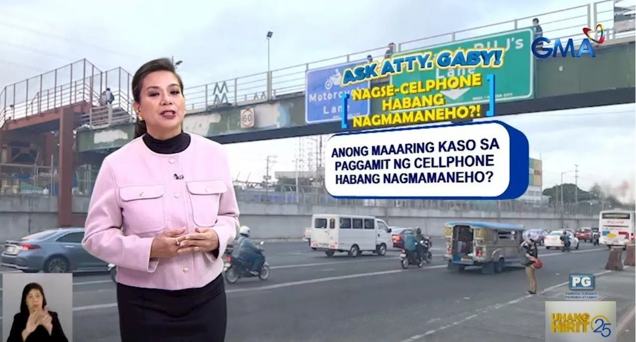Ask Atty. Gaby: Paggamit ng cellphone habang nagmamaneho