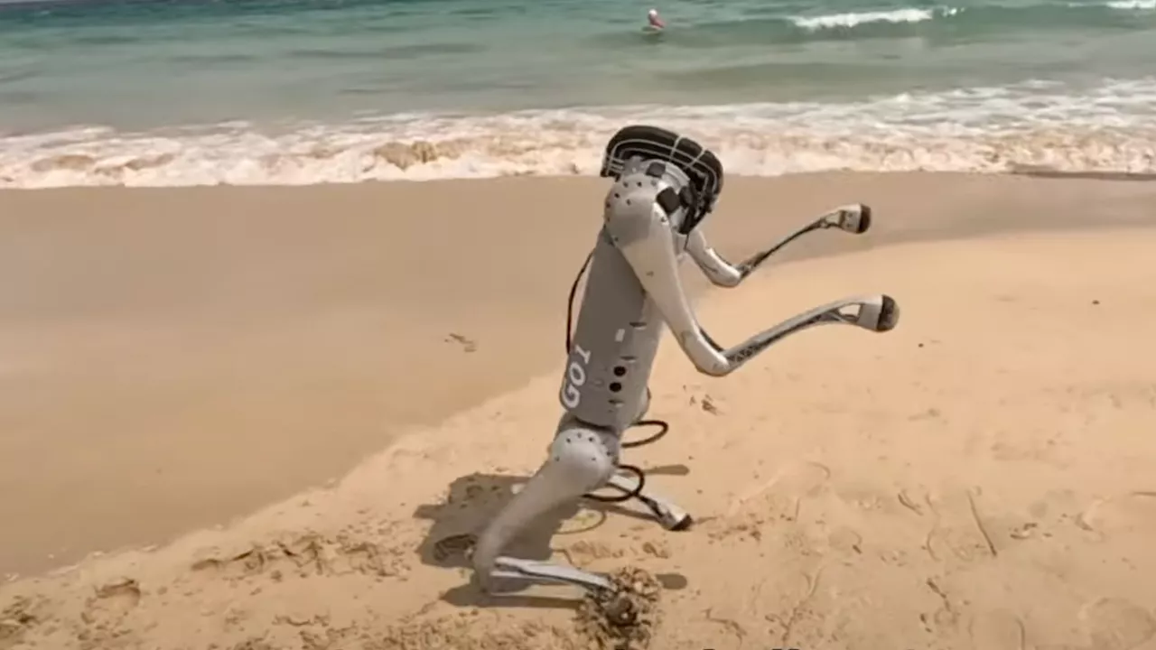Video: Robot dog walks tough terrain with two legs, withstands kicks and beating