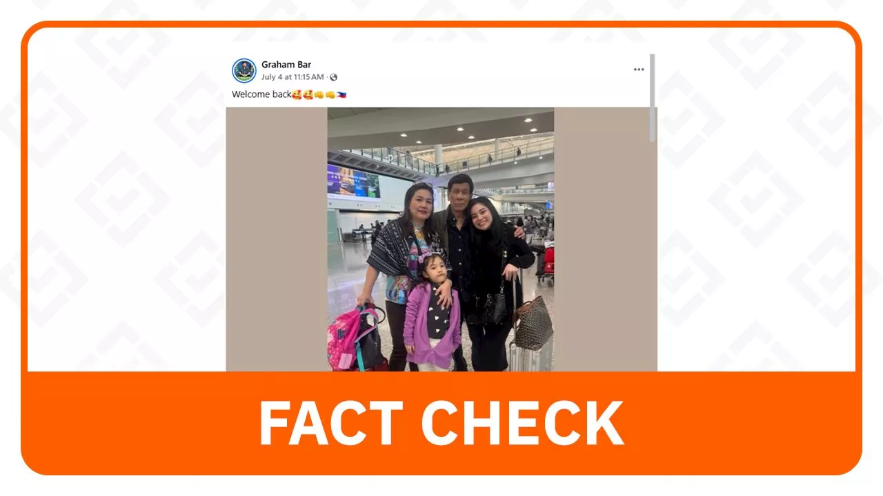 FACT CHECK: Duterte not back in PH, family photo misused