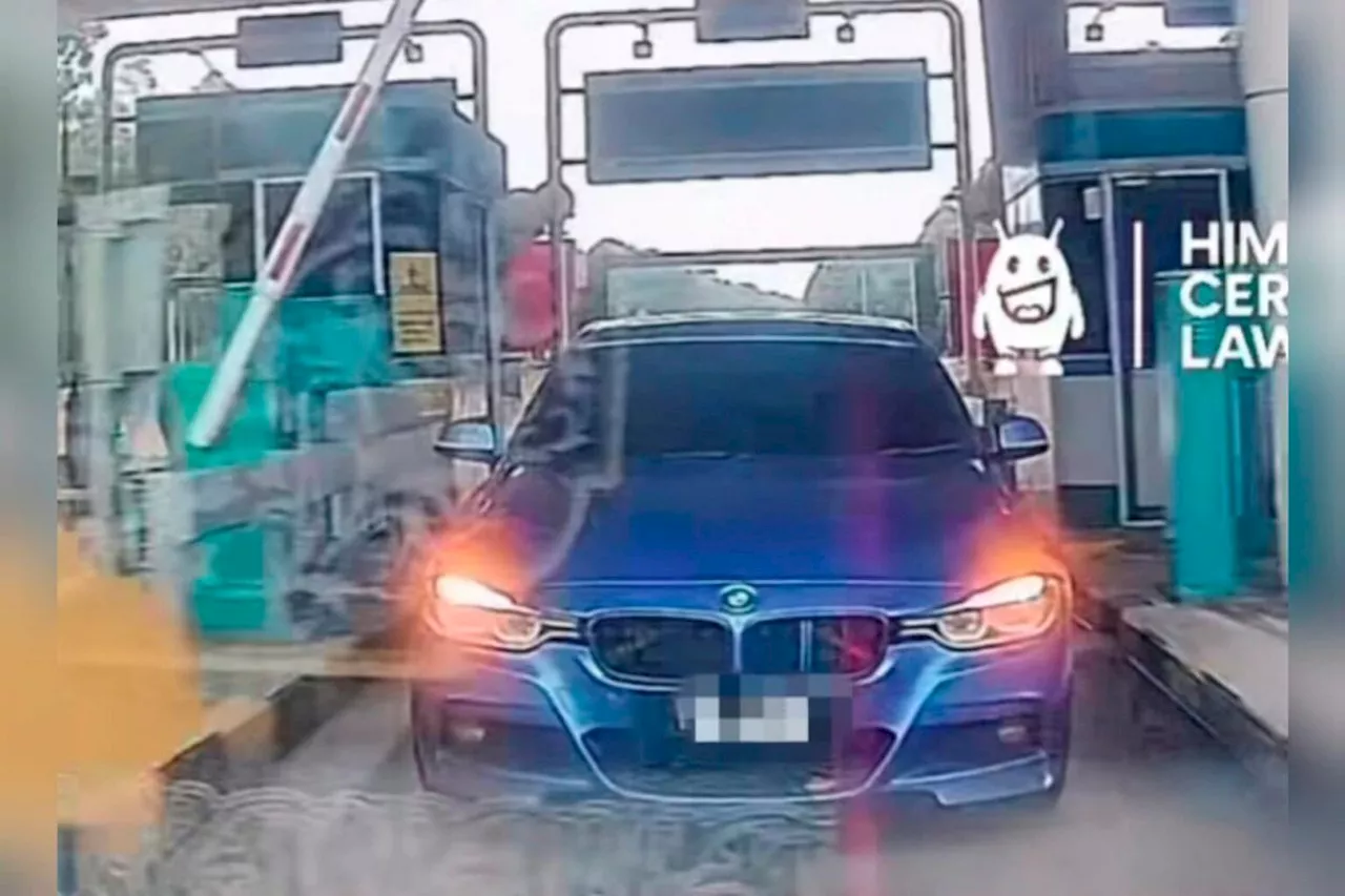 BMW driver dodges toll payment by piggy-backing on other car