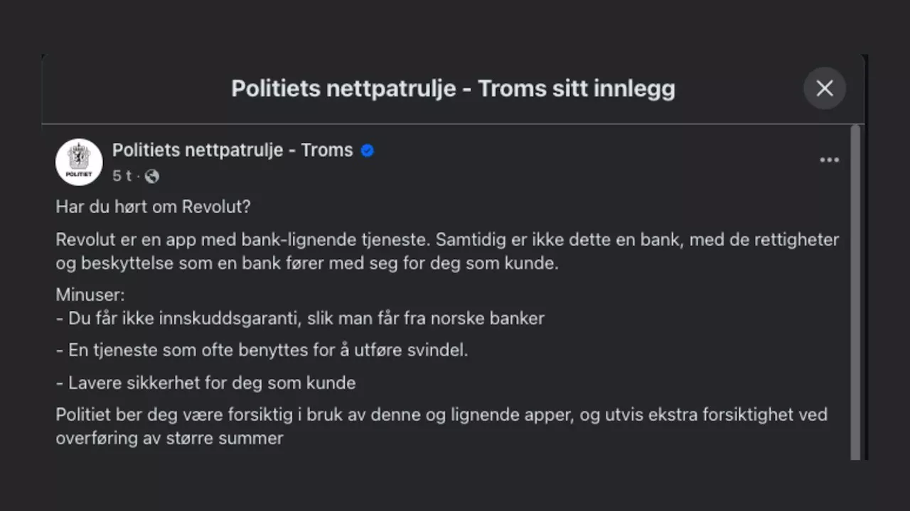 Politiet får sterke reaksjoner etter feilinformasjon i et Facebook-innlegg