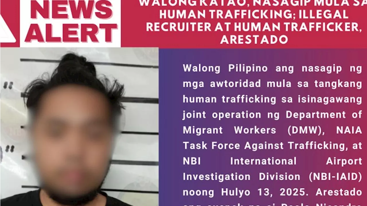Ex-POGO employee nabbed for human trafficking; 8 Cambodia-bound Pinoys rescued