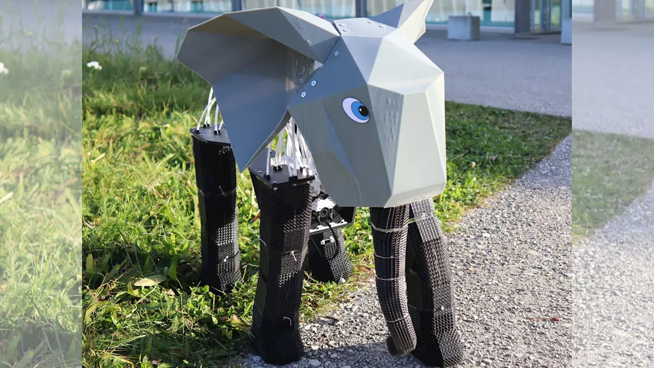 Elephant robot bends, kicks, and twists using breakthrough programmable foam skeleton