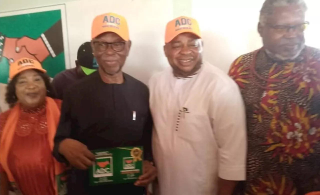 John Oyegun receives ADC membership card, blames APC for hunger, insecurity