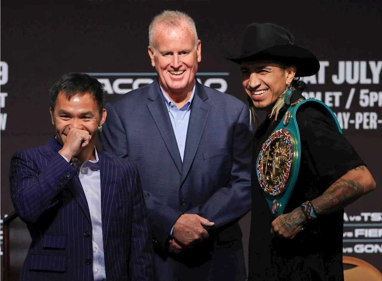 Pacquiao, Barrios exchange smiles but ready to rumble