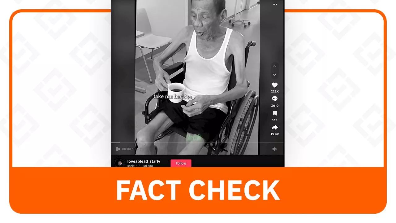 FACT CHECK: Photo of Duterte in a wheelchair is fake