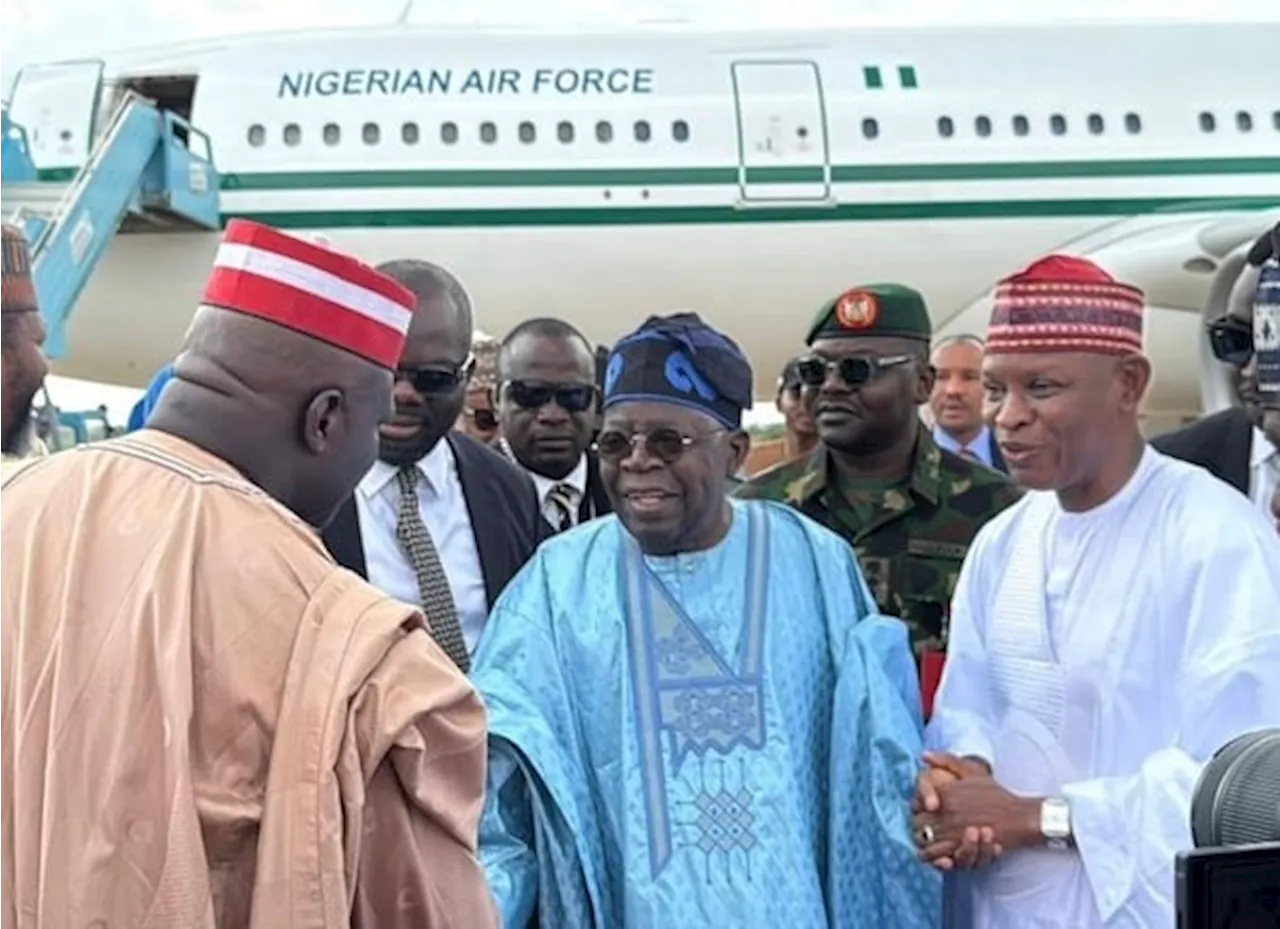 Tinubu arrives Kano for condolence visit to Dantata family
