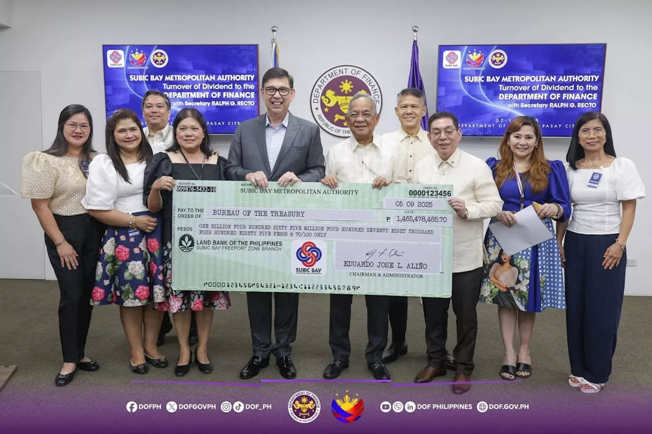 Recto: SBMA’s P1.47-B dividend remittance represents not sacrifice but shared success