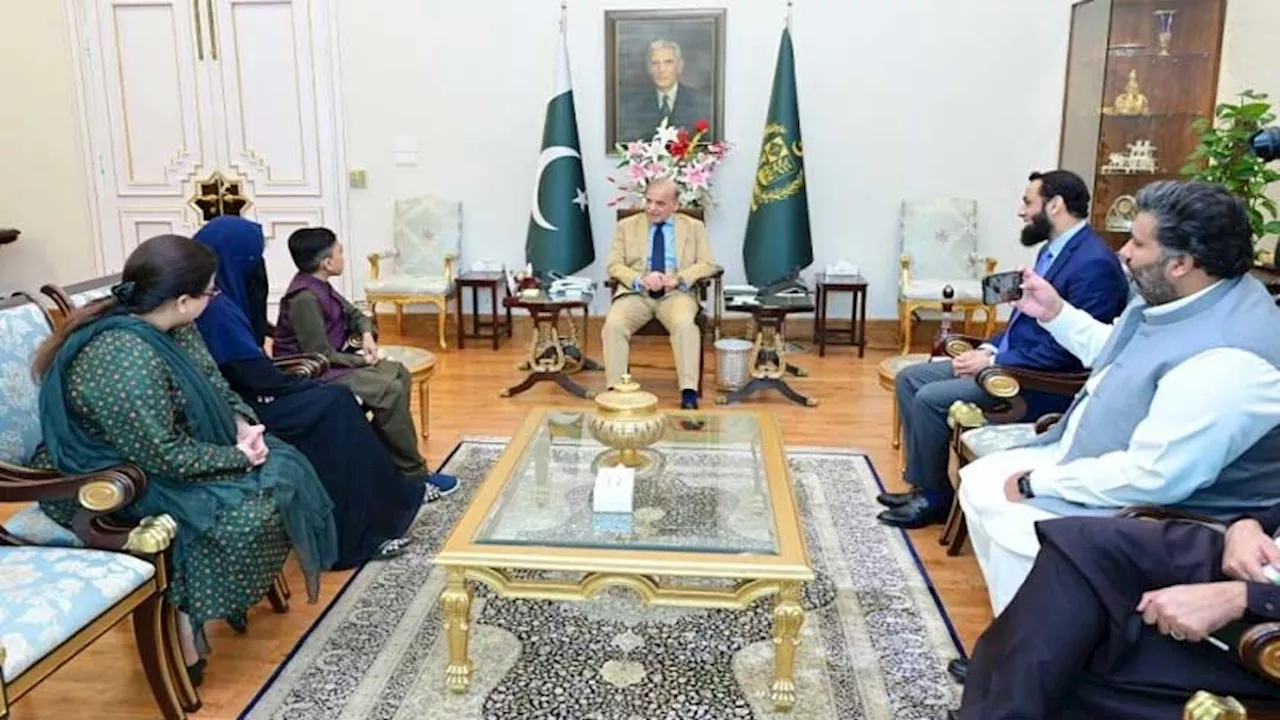 PM Shehbaz meets young content creator Talha Ahmad