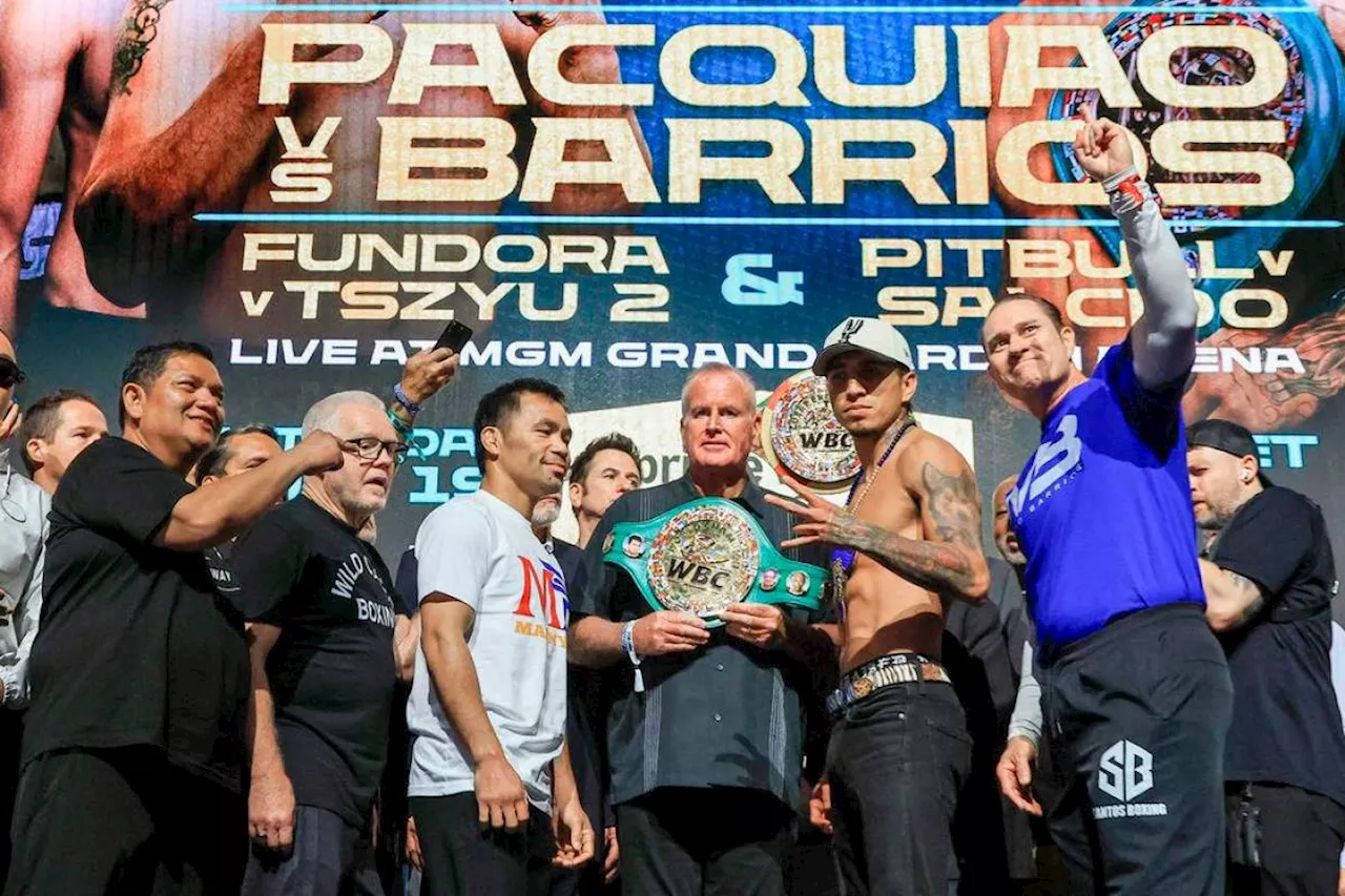Pacquiao vs Barrios weight-in results ahead of Vegas title fight