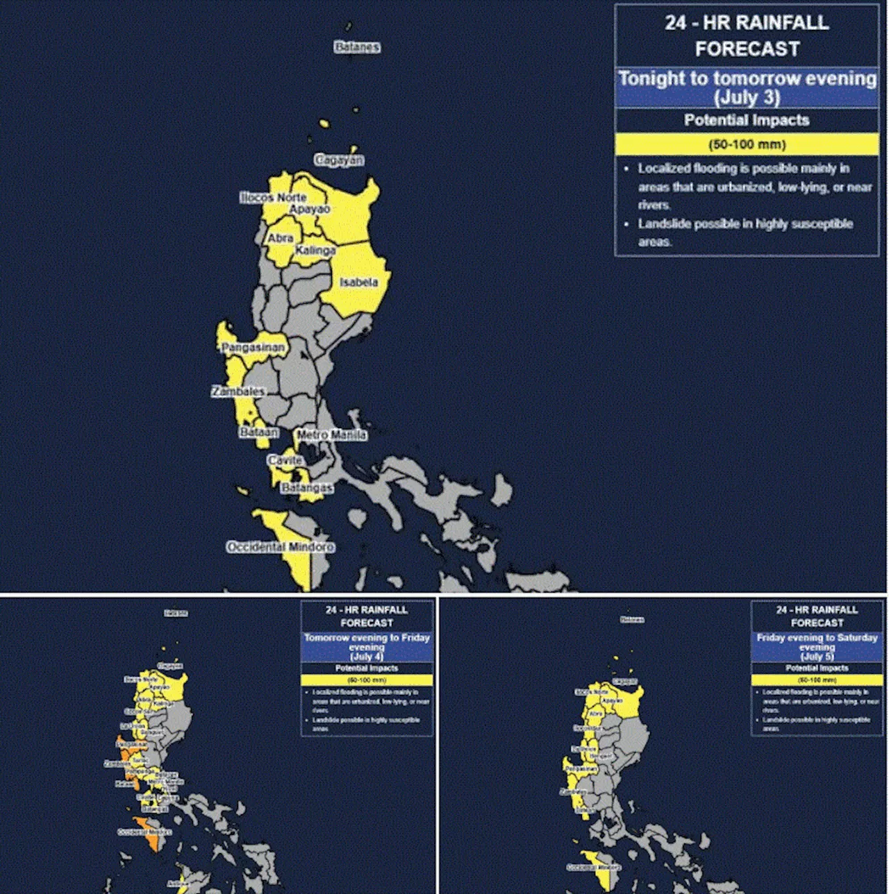Heavy Rains Expected in Parts of the Philippines Due to LPA and Southwest Monsoon