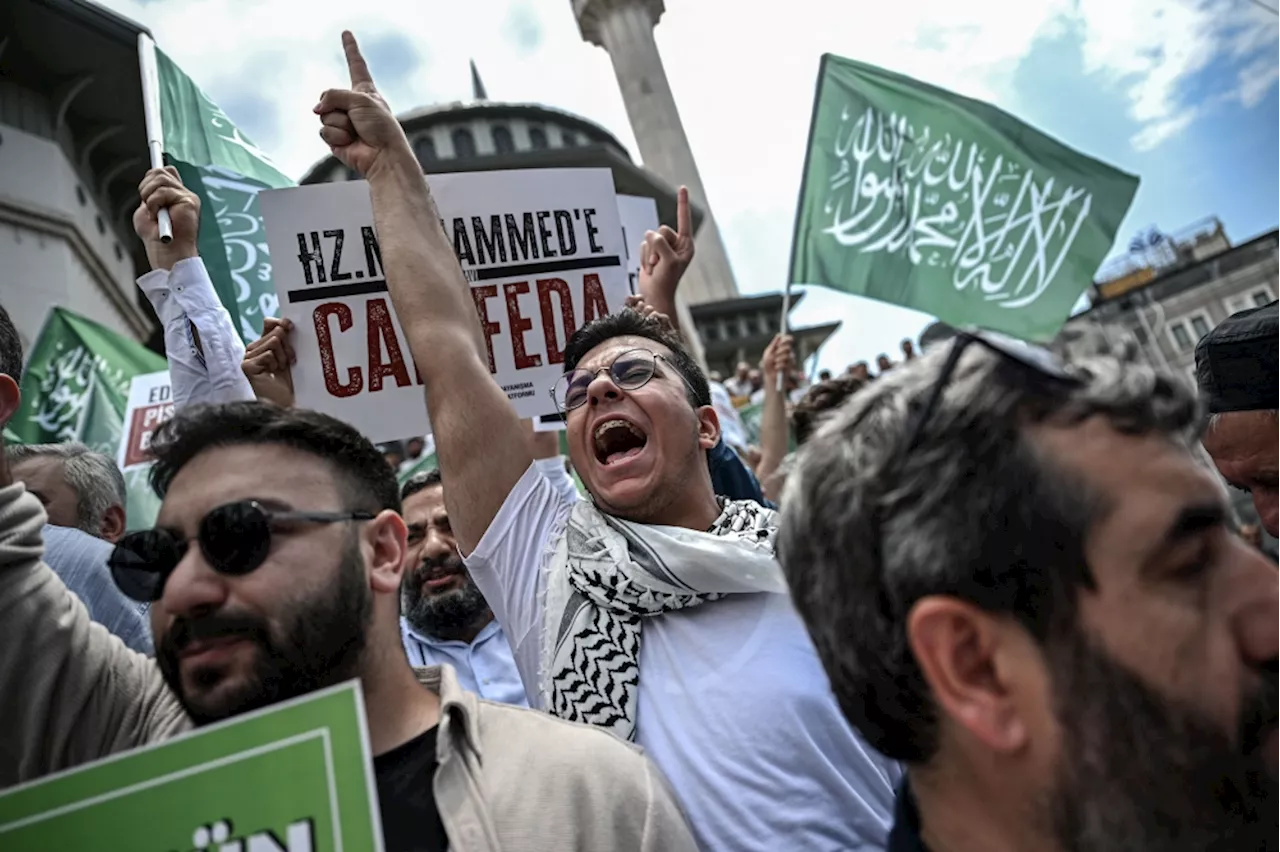 ‘Don’t forget Charlie Hebdo’: Istanbul protesters rage over satirical cartoon, arrests