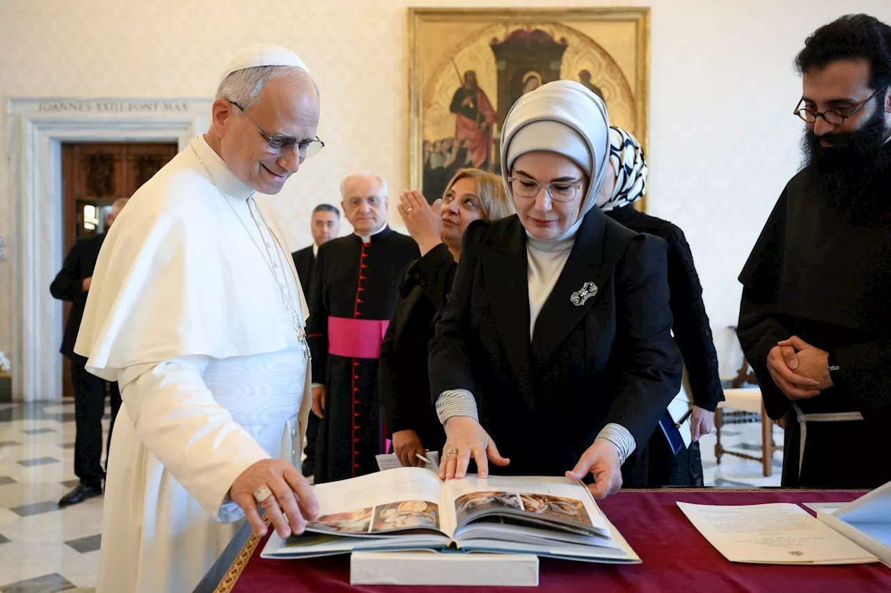 Pope Leo tells Turkish first lady he might visit Turkey in November, presidency says
