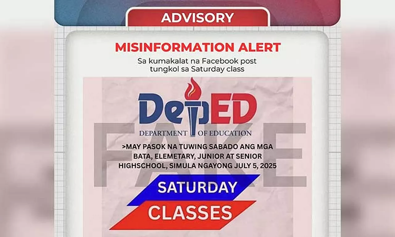 DepEd denies Saturday classes claim