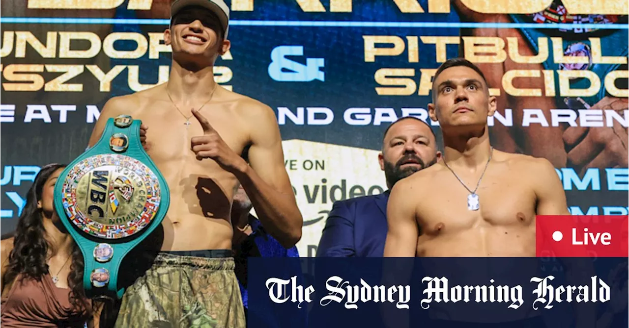 LIVE world boxing: Tim Tszyu takes on Sebastian Fundora in world title rematch in Las Vegas