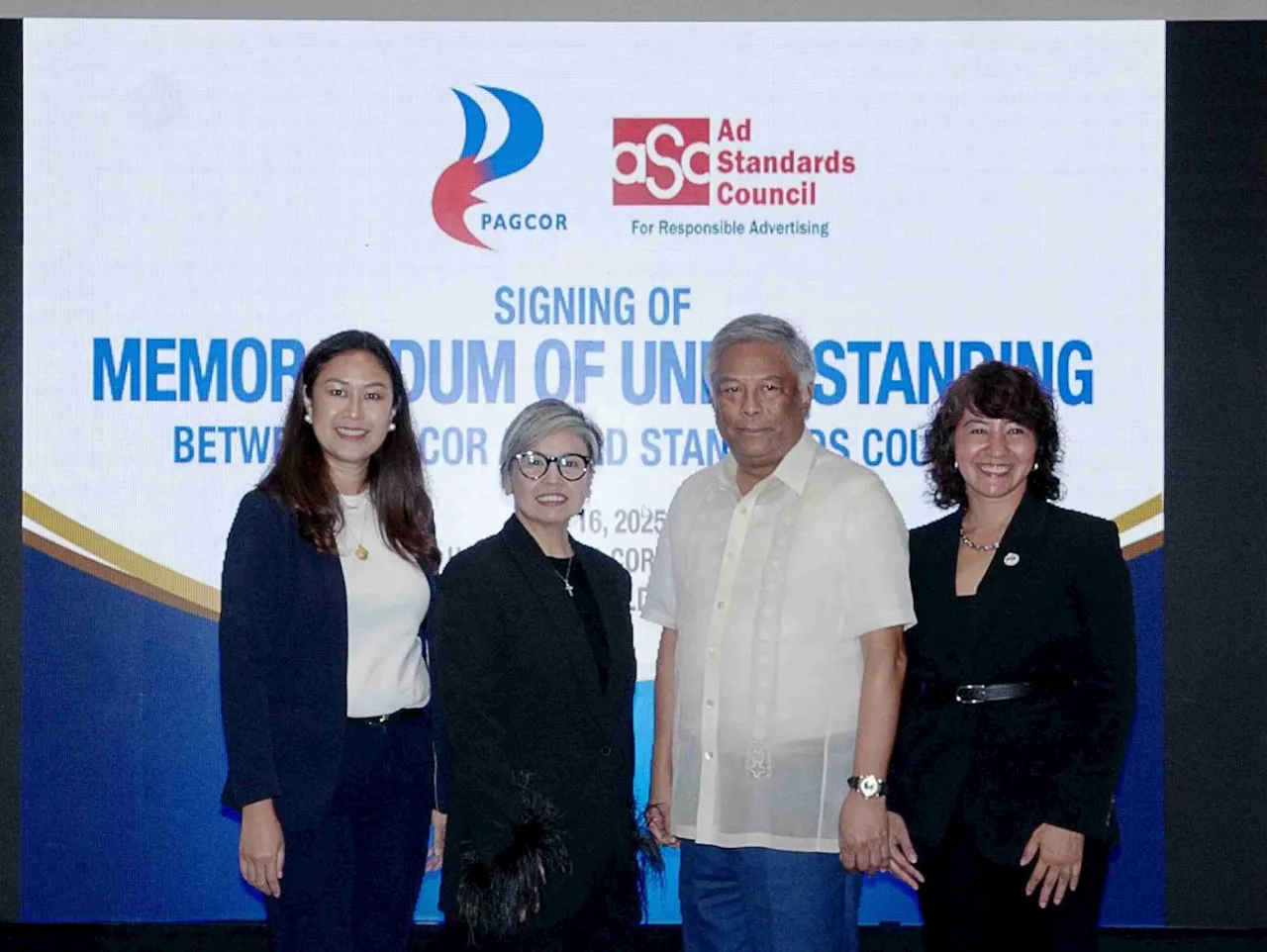 Pagcor, Ad Standards Council ink MOU to regulate gambling ads