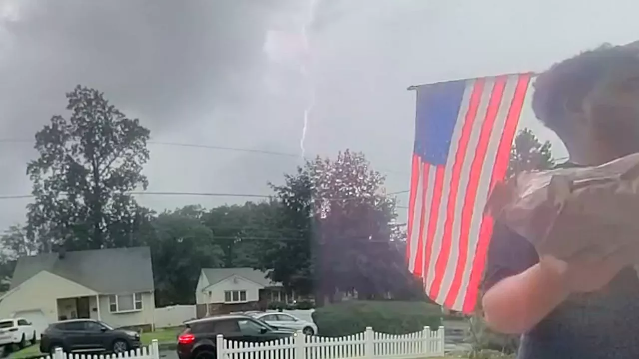 Delivery Driver Narrowly Escapes Lightning Strike in New Jersey