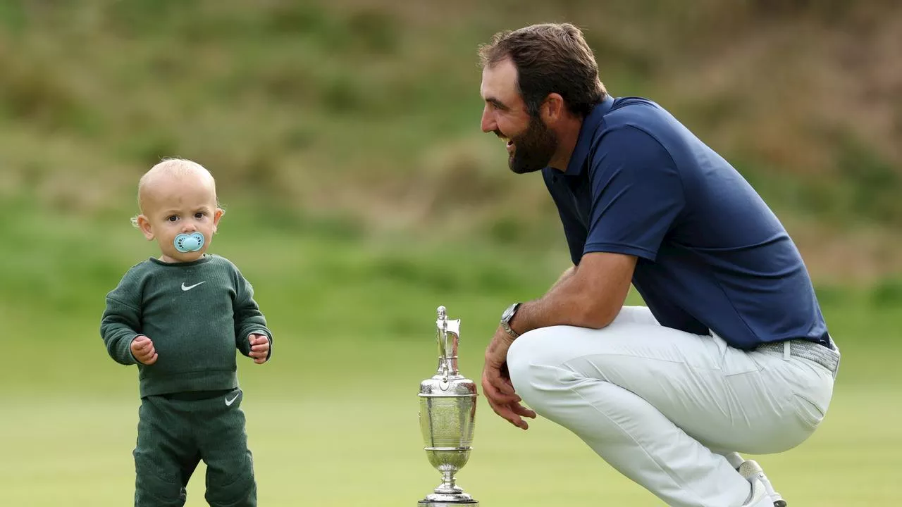‘Don’t think he’s been up a hill that big’: Scheffler Jr steals the show in brilliant post-Open moment