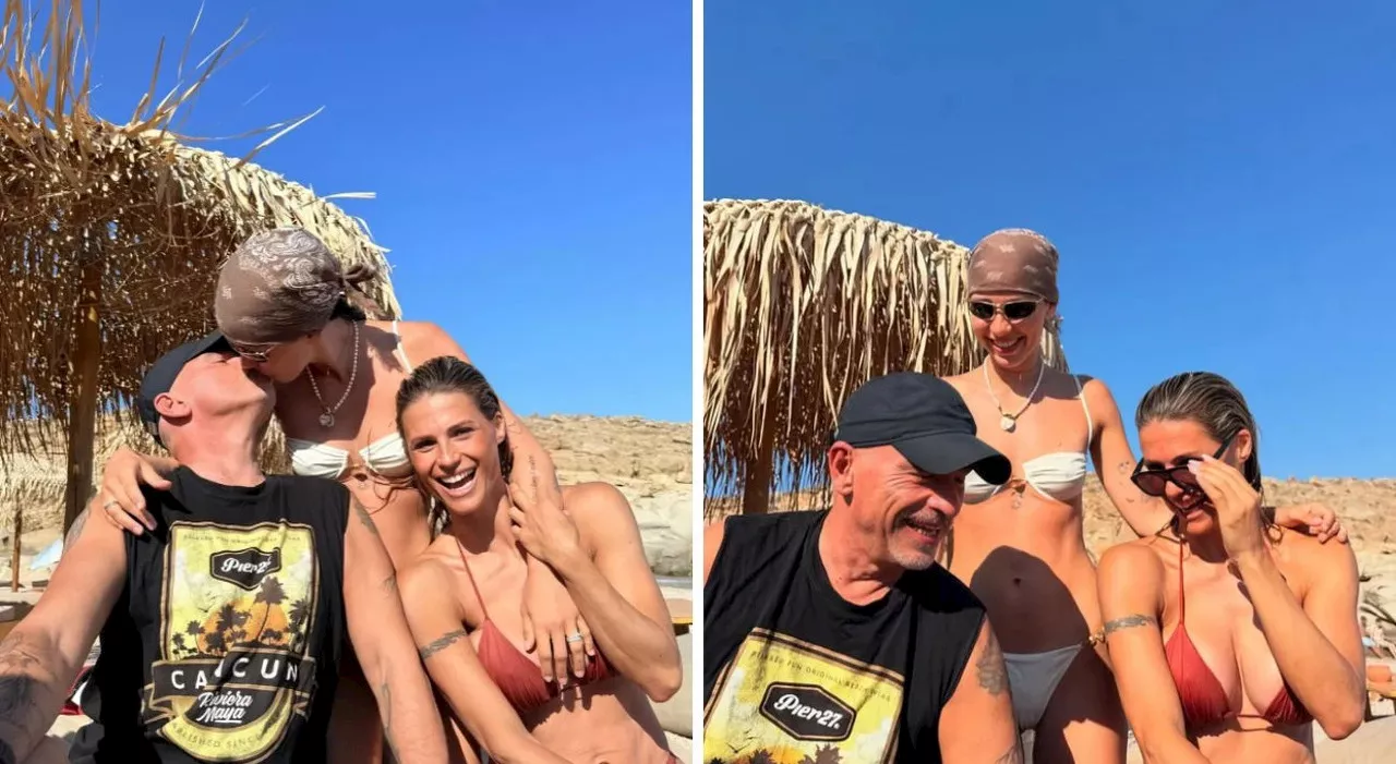 Michelle Hunziker e Eros Ramazzotti in vacanza (insieme) con la figlia Aurora: «È un affare di famiglia»