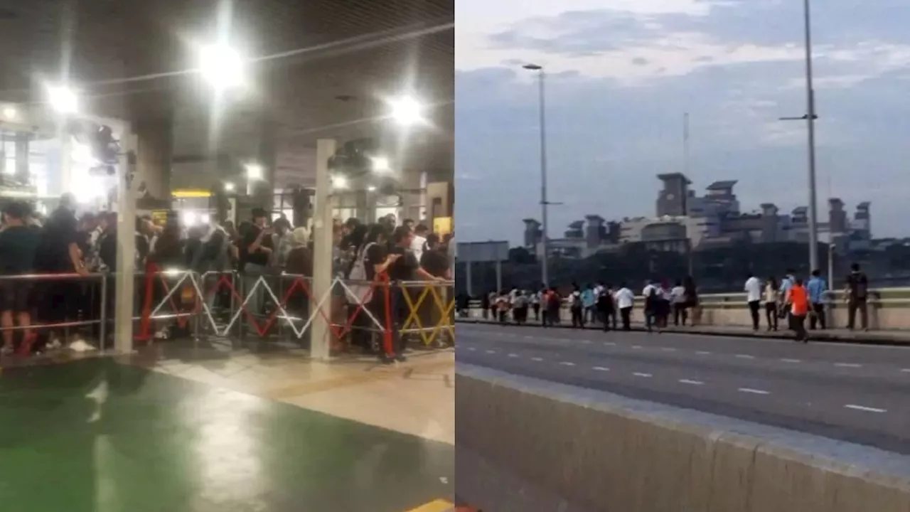 Gara-Gara Driver Bas Mogok, Ribuan Pekerja Malaysia-Singapura Terpaksa Jalan Kaki Rentas Tambak Johor