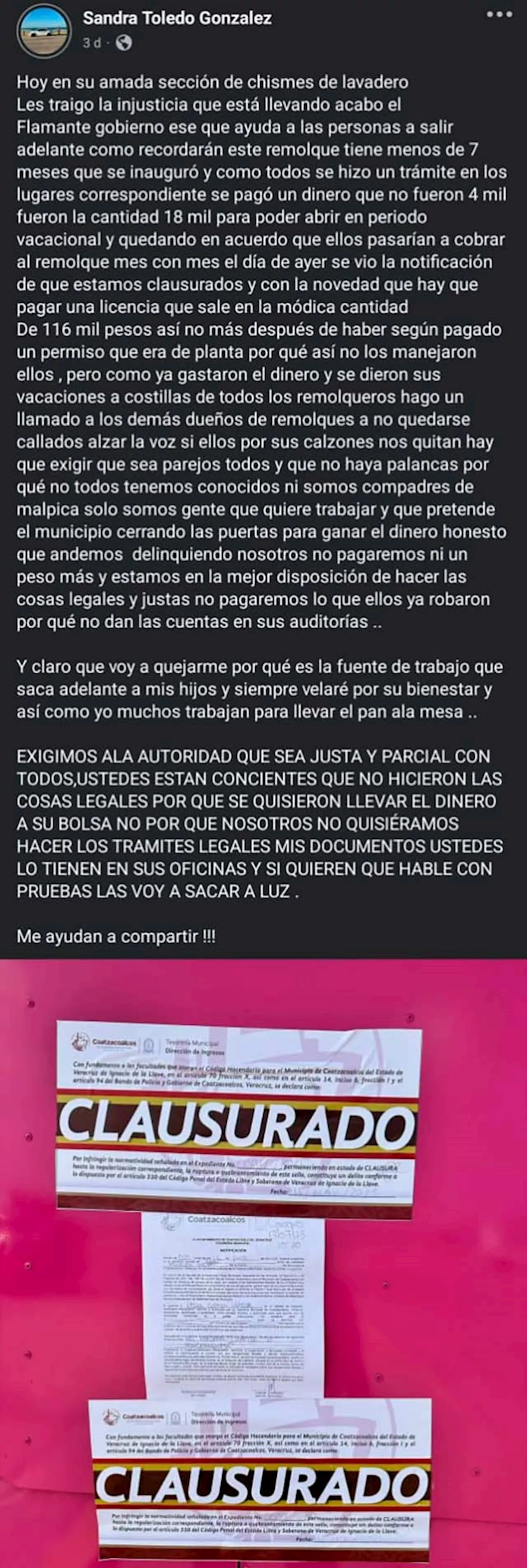 Vendedores denuncian cobros dobles y excesivos por permisos, en Coatzacoalcos