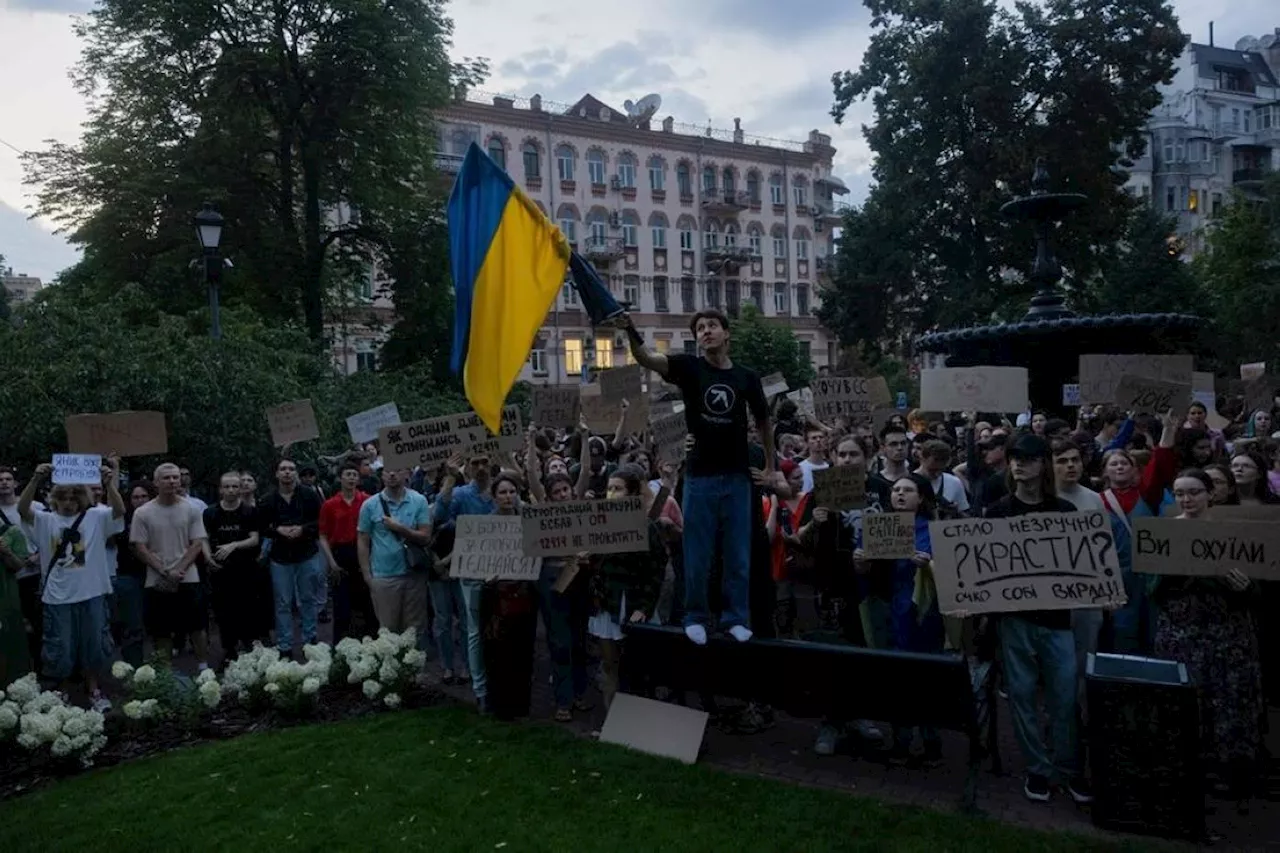 Kyiv curbs anti-corruption agencies, sparking protests
