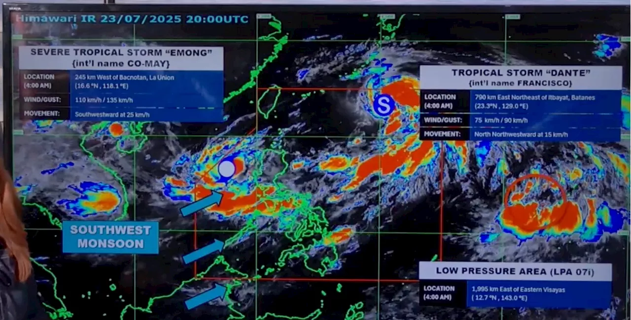 Torrential rain, Signal No. 3 up as Emong becomes severe tropical storm