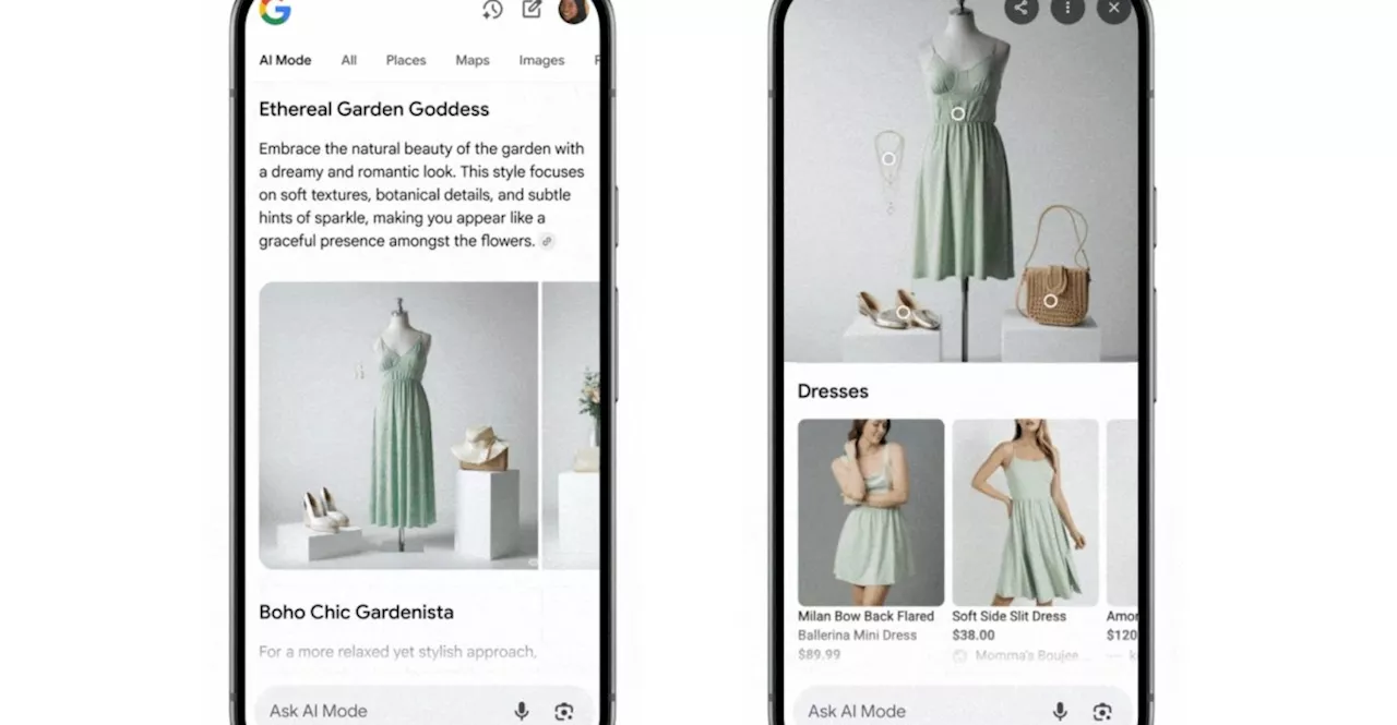 Google AI Mode will generate fake clothes to help you buy real ones