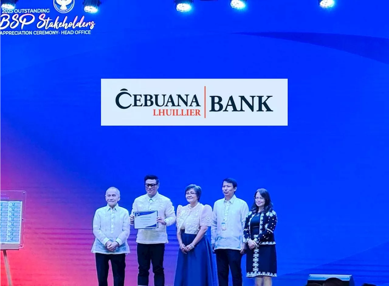 BSP recognizes Cebuana Lhuillier Bank as one of its outstanding stakeholders for 2025
