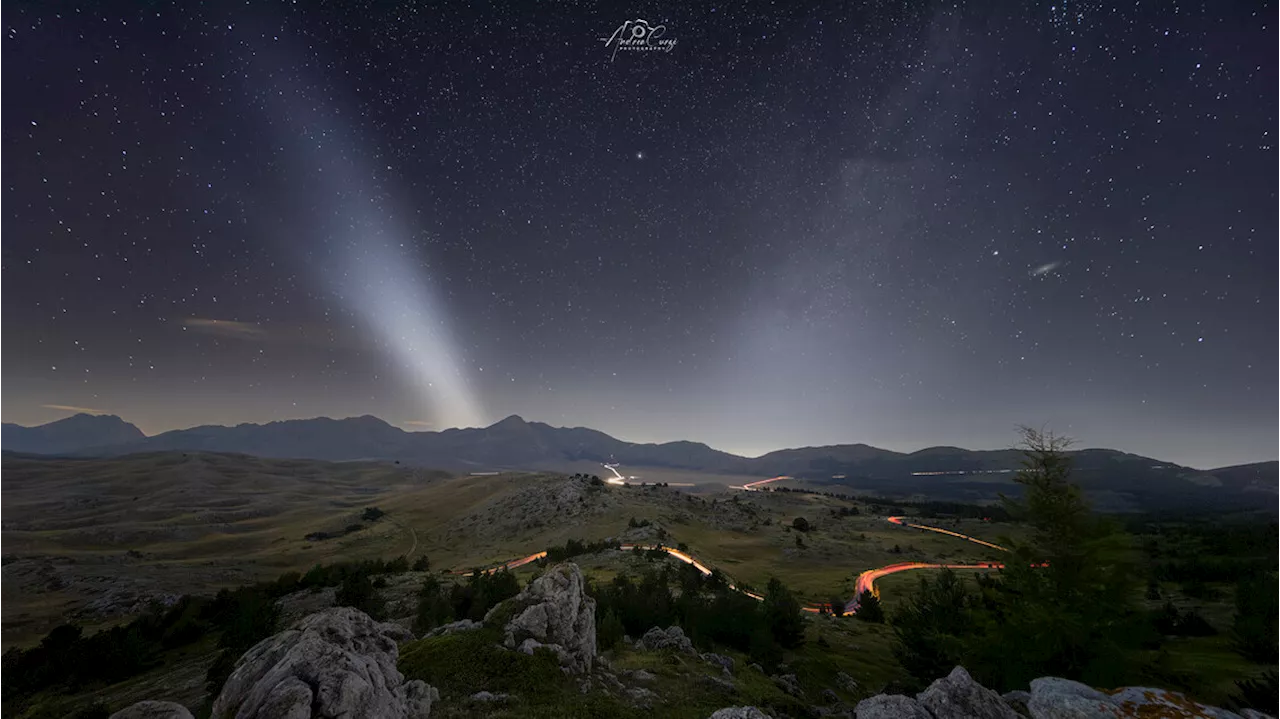 La scia del razzo di SpaceX illumina il cielo dell'Abruzzo