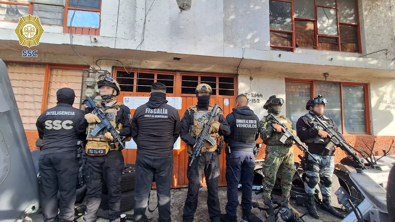 Decomisan casi media tonelada de autopartes en la Gustavo A Madero; hay dos personas detenidas