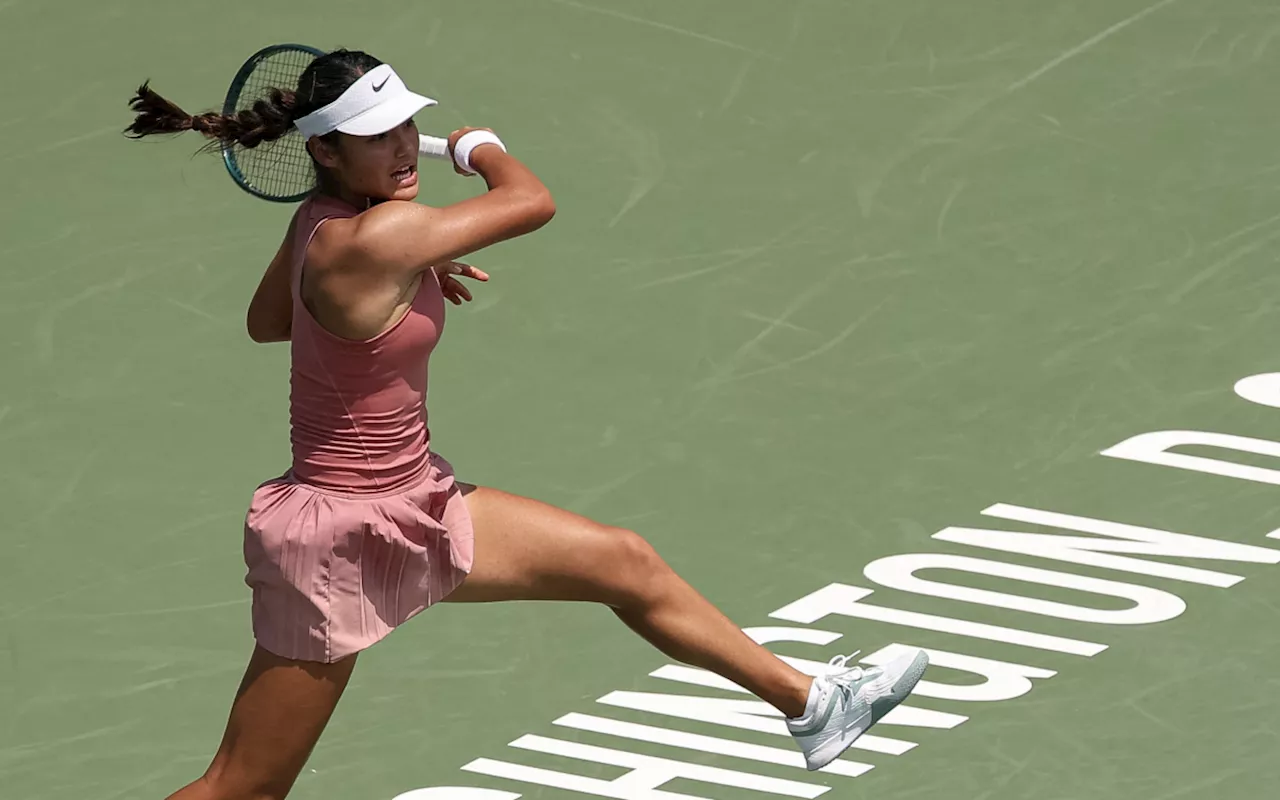 Raducanu ousts Sakkari to reach DC Open semis
