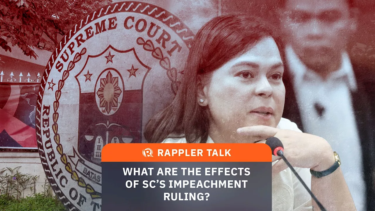 Rappler Talk: What are the effects of SC’s impeachment ruling?
