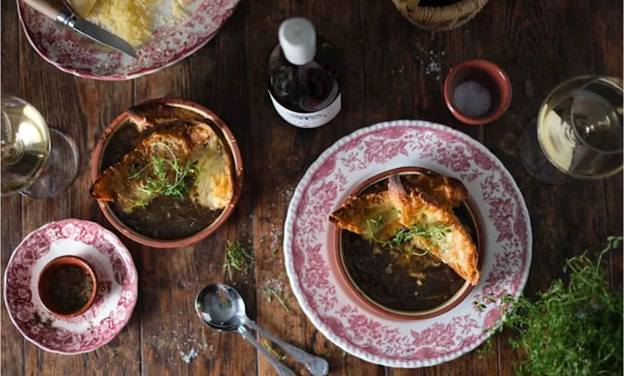 French onion soup with bone marrow