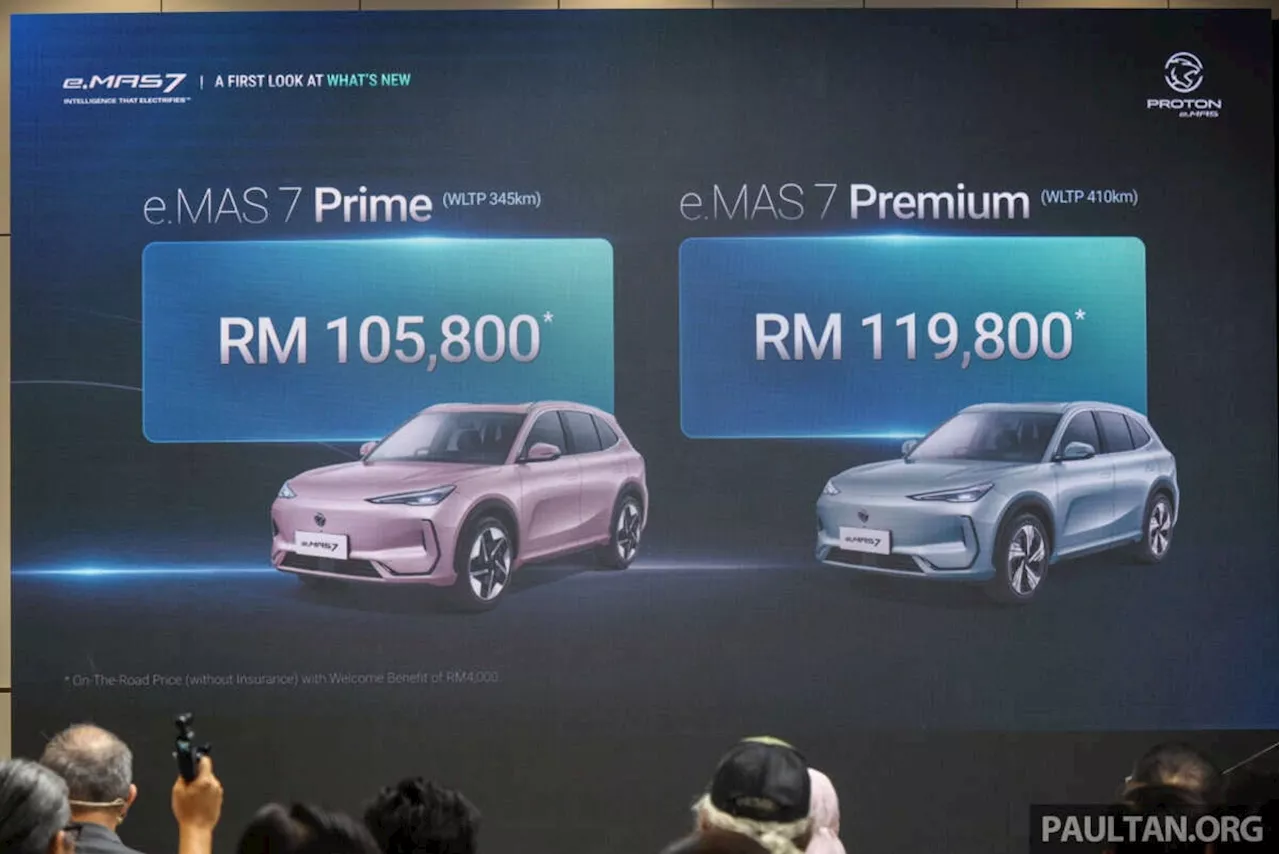 Proton eMas 7 won’t join EV price war with discounts, protecting value over making a quick sale