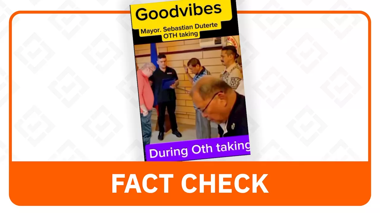 FACT CHECK: Rodrigo Duterte did not take oath as Davao City mayor