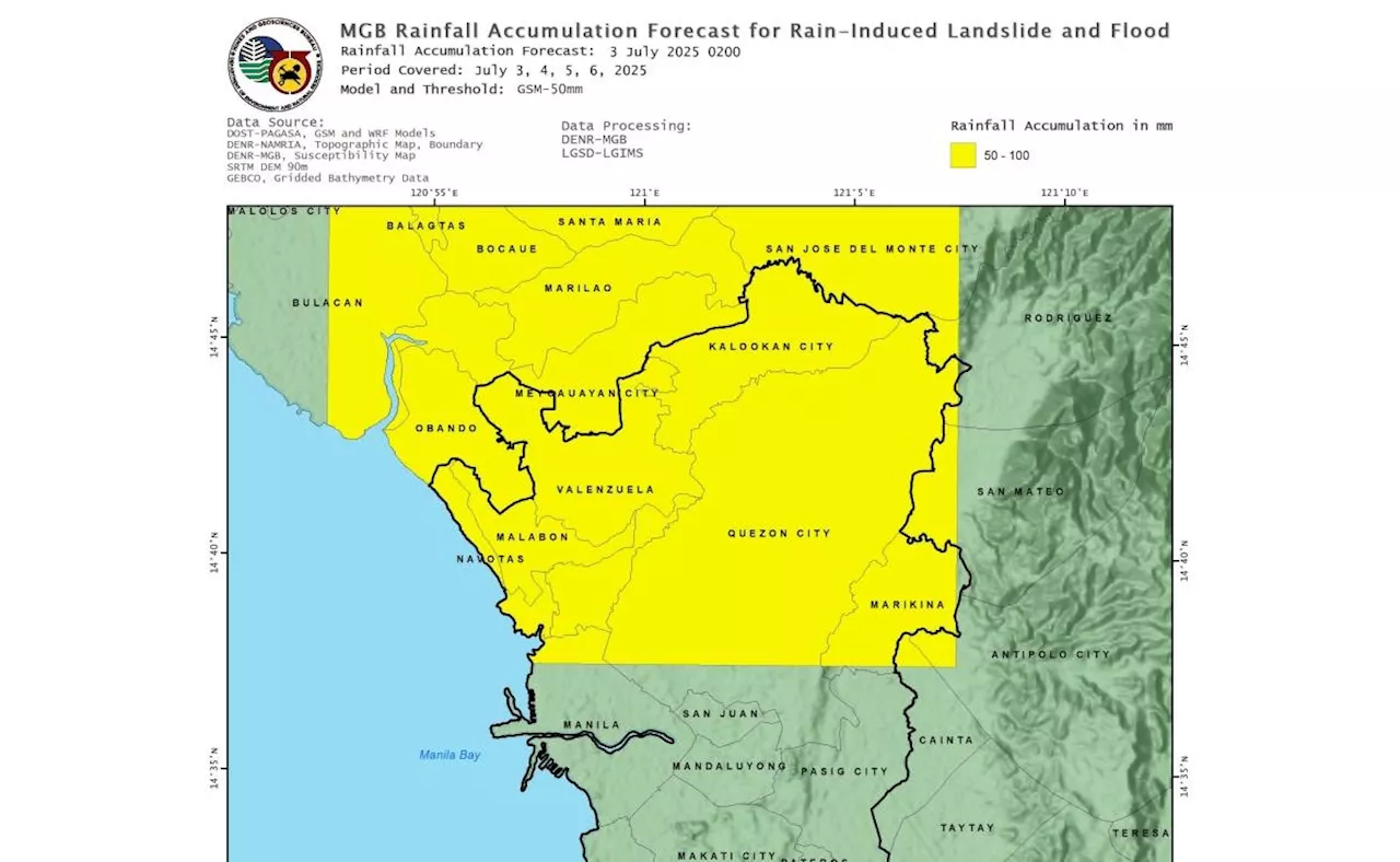 Flooding, landslides expected in Metro Manila