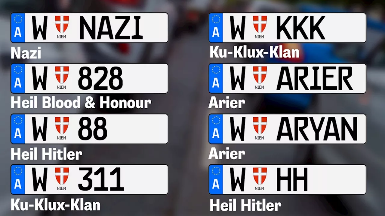 NS- und islamistische Codes - Die ganze Liste – diese Nummerntafeln sind verboten