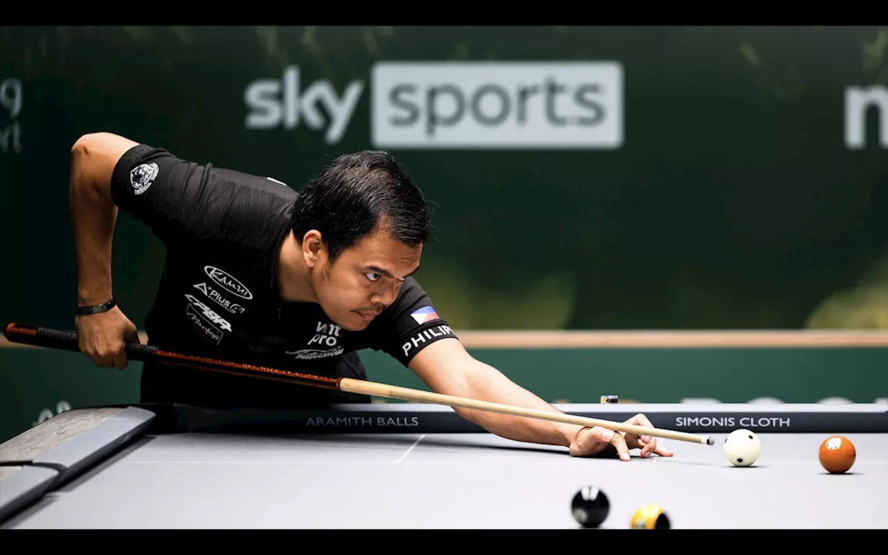 World Pool 9-Ball king Carlo Biado climbs to No. 1 spot in money maker list