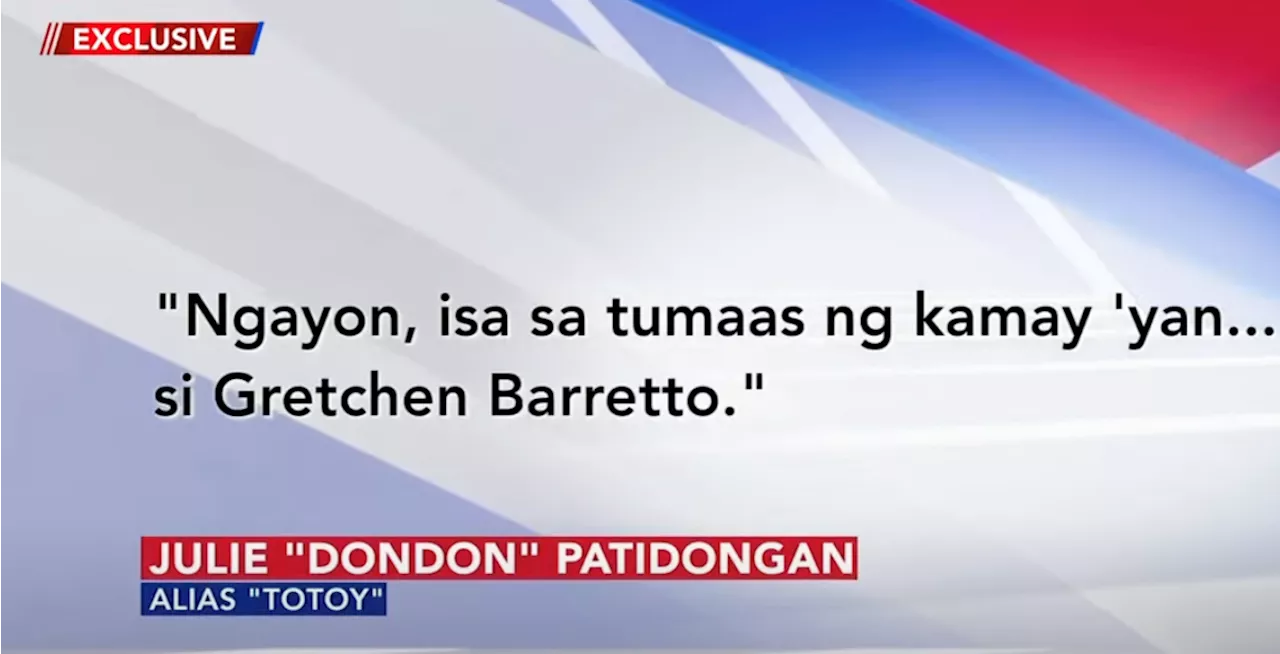 Gretchen Barretto agreed to abduction of cockfight cheaters, says Patidongan