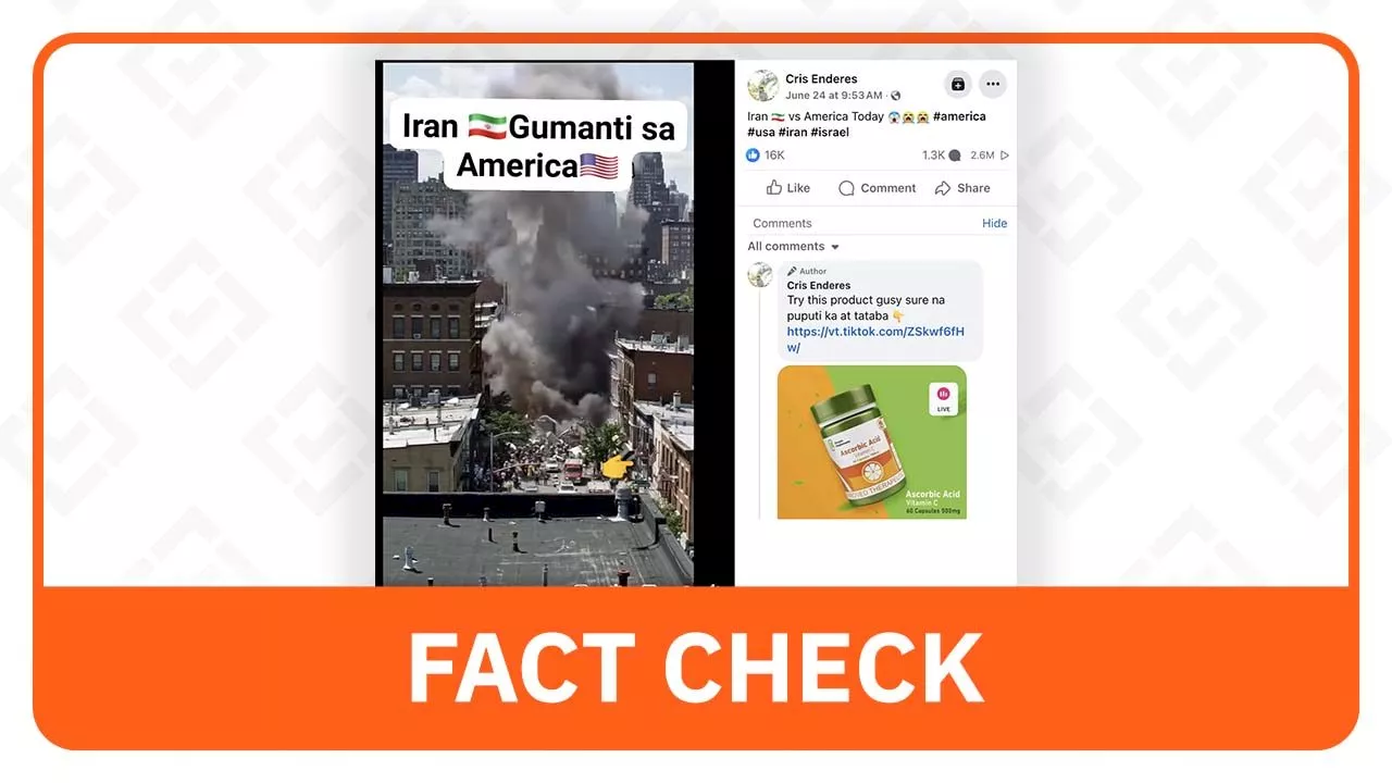 FACT CHECK: Iran did not bomb US city in retaliation for strikes on nuclear sites