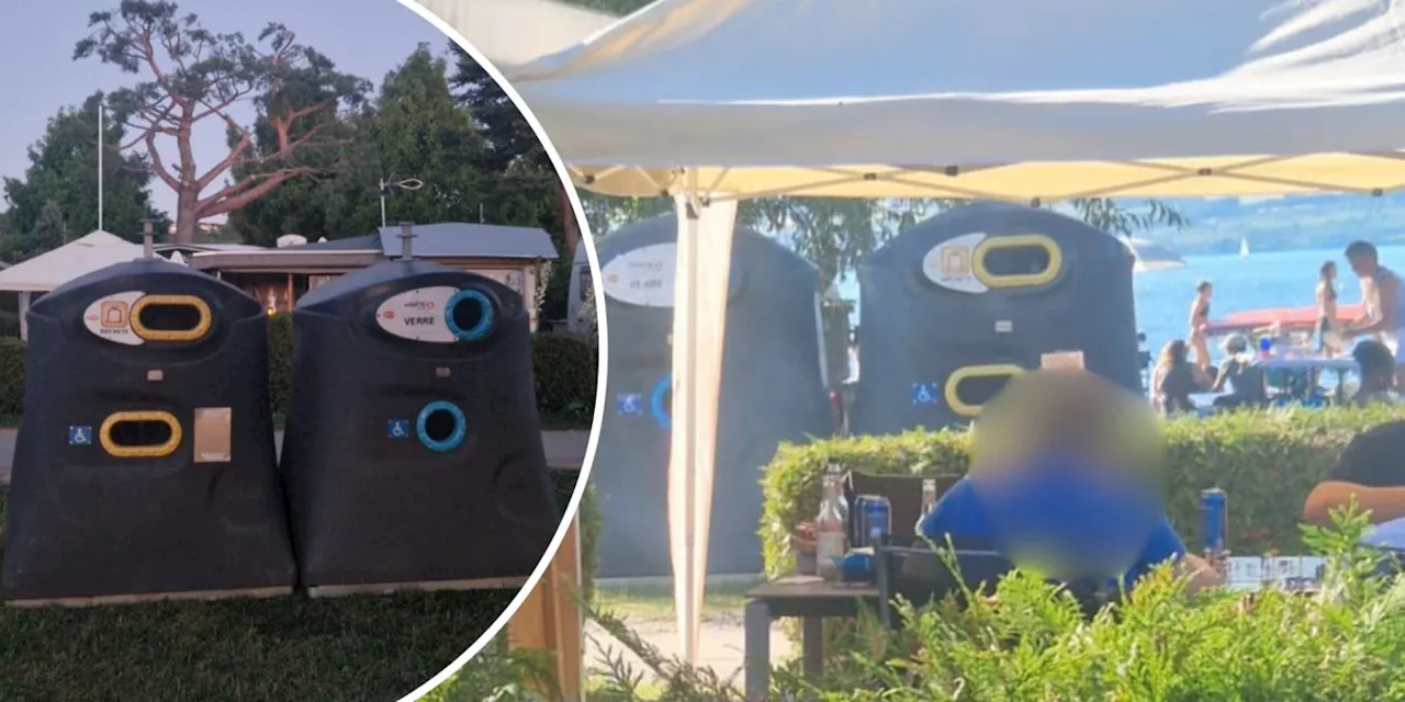 Neue XXL-Mülleimer sorgen bei Campern in Estavayer FR für Frust