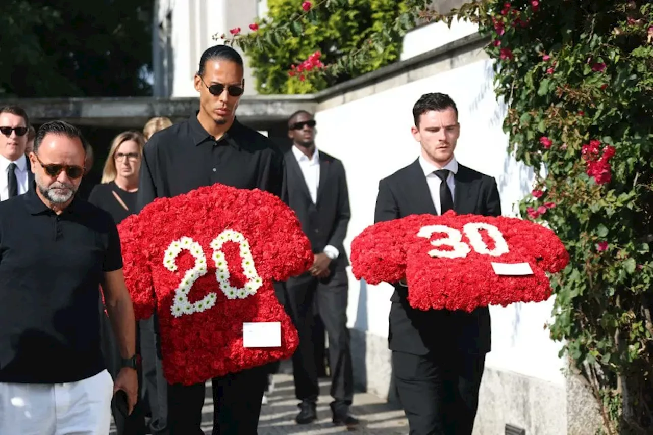 PHOTOS: Liverpool players in attendance as Jota's funeral holds in Portugal