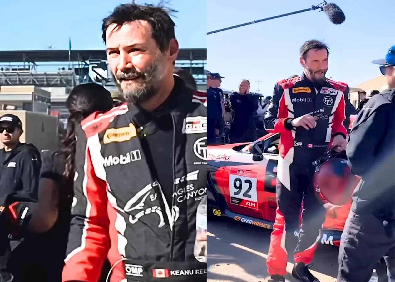 Keanu Reeves shines at British Grand Prix