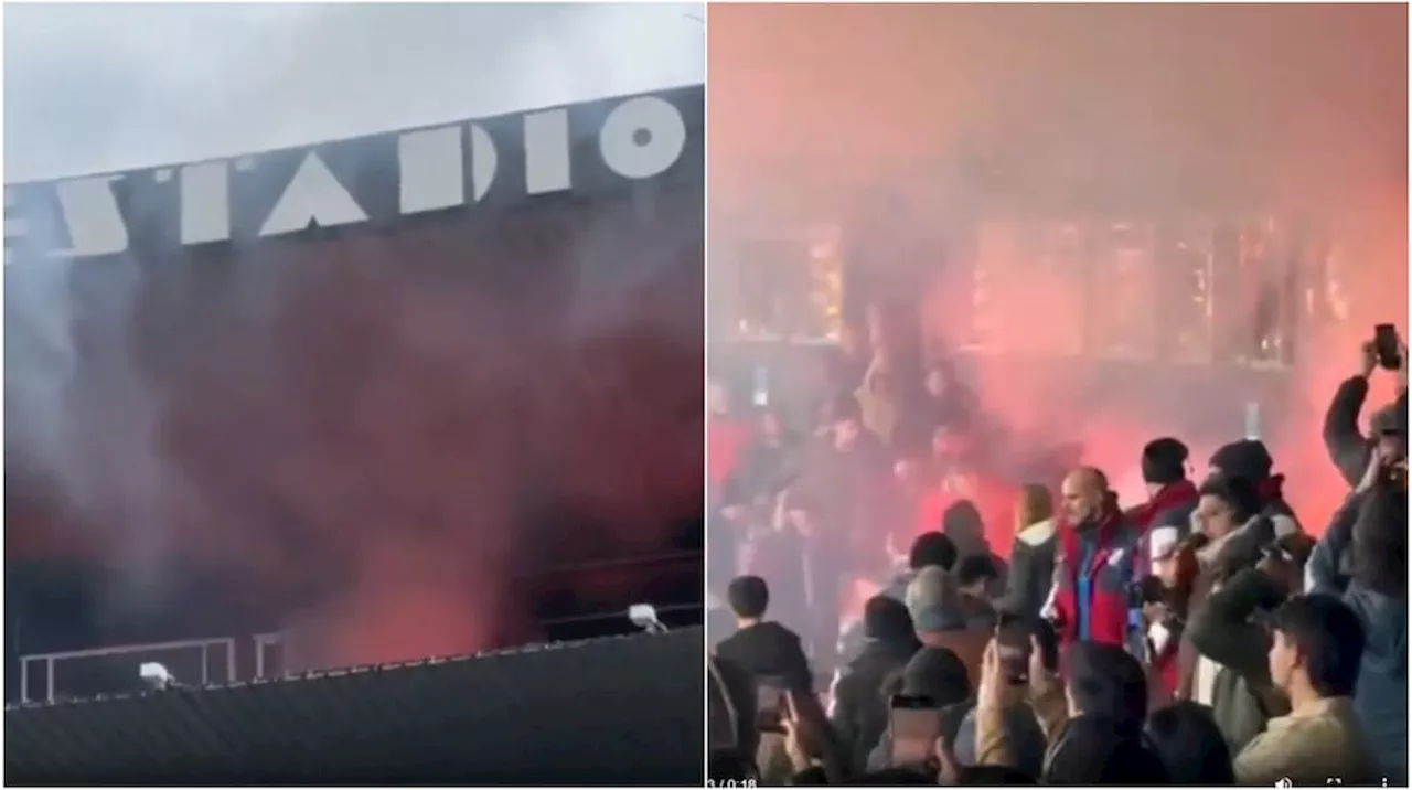 Imágenes impactantes: una bengala cayó en un sector de prensa y dejó una persona herida en el clásico de Uruguay