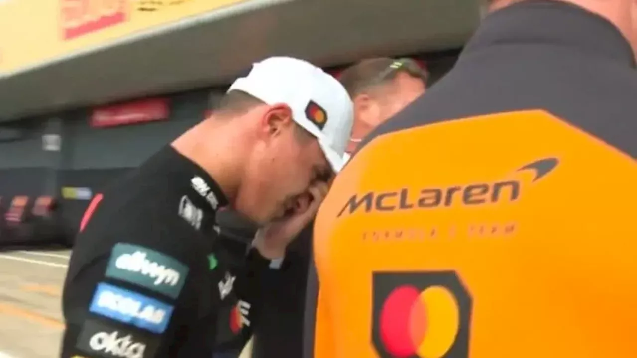 Lando Norris sufrió un duro golpe en la nariz tras su victoria en Silverstone y preocupó a todo McLaren