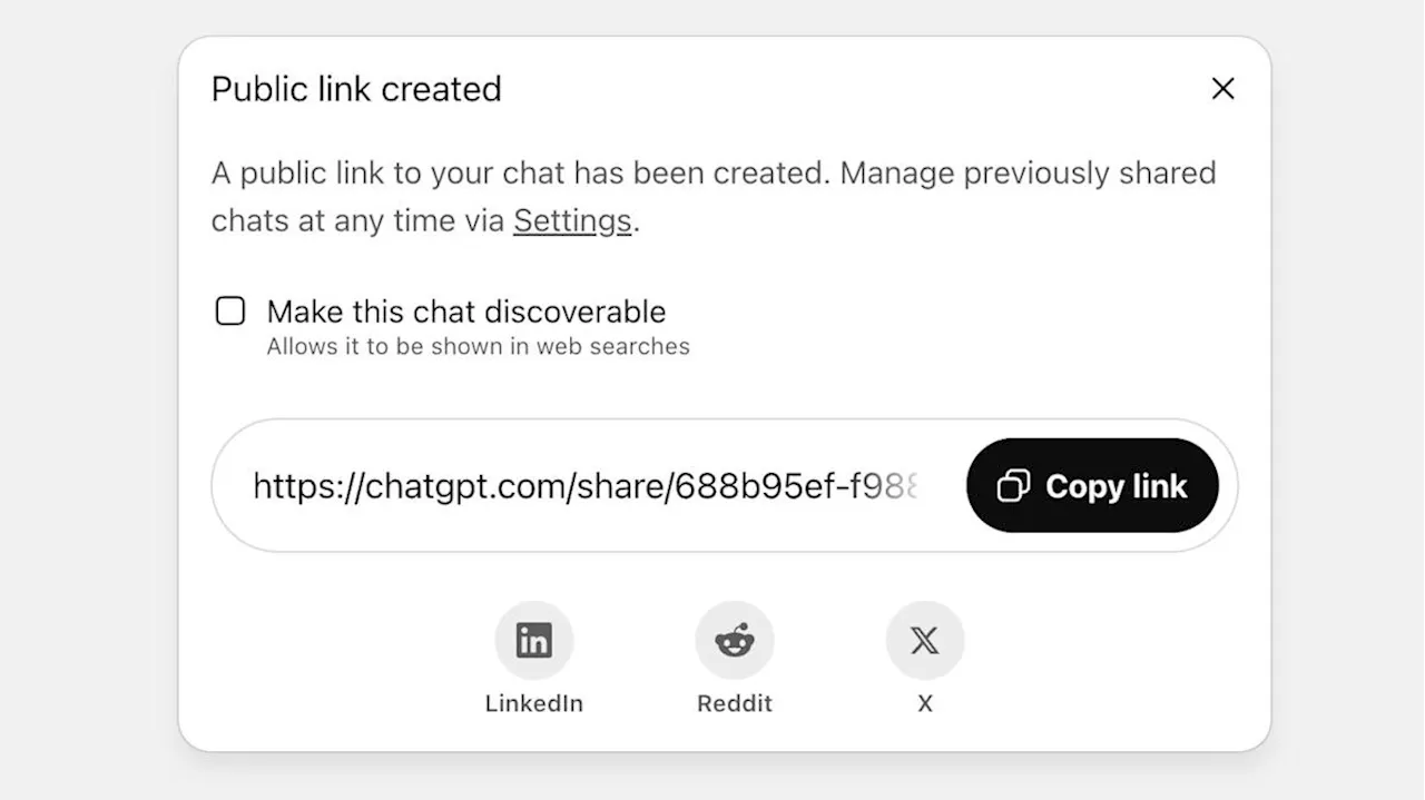 OpenAI is removing ChatGPT conversations from Google
