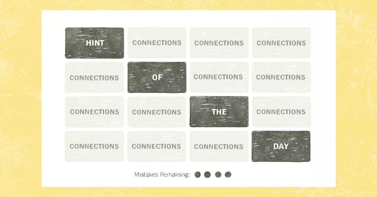 NYT Connections Hints and Answer for July 31, Puzzle #781
