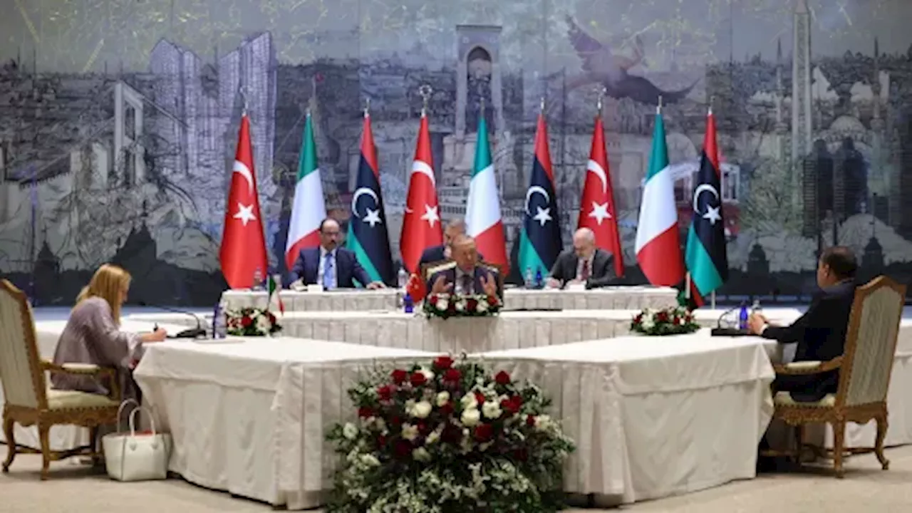 بحضور أردوغان وميلوني والدبيبة.. قمة تركية-ليبية-إيطالية تبحث التعاون المشترك وقضايا إقليمية