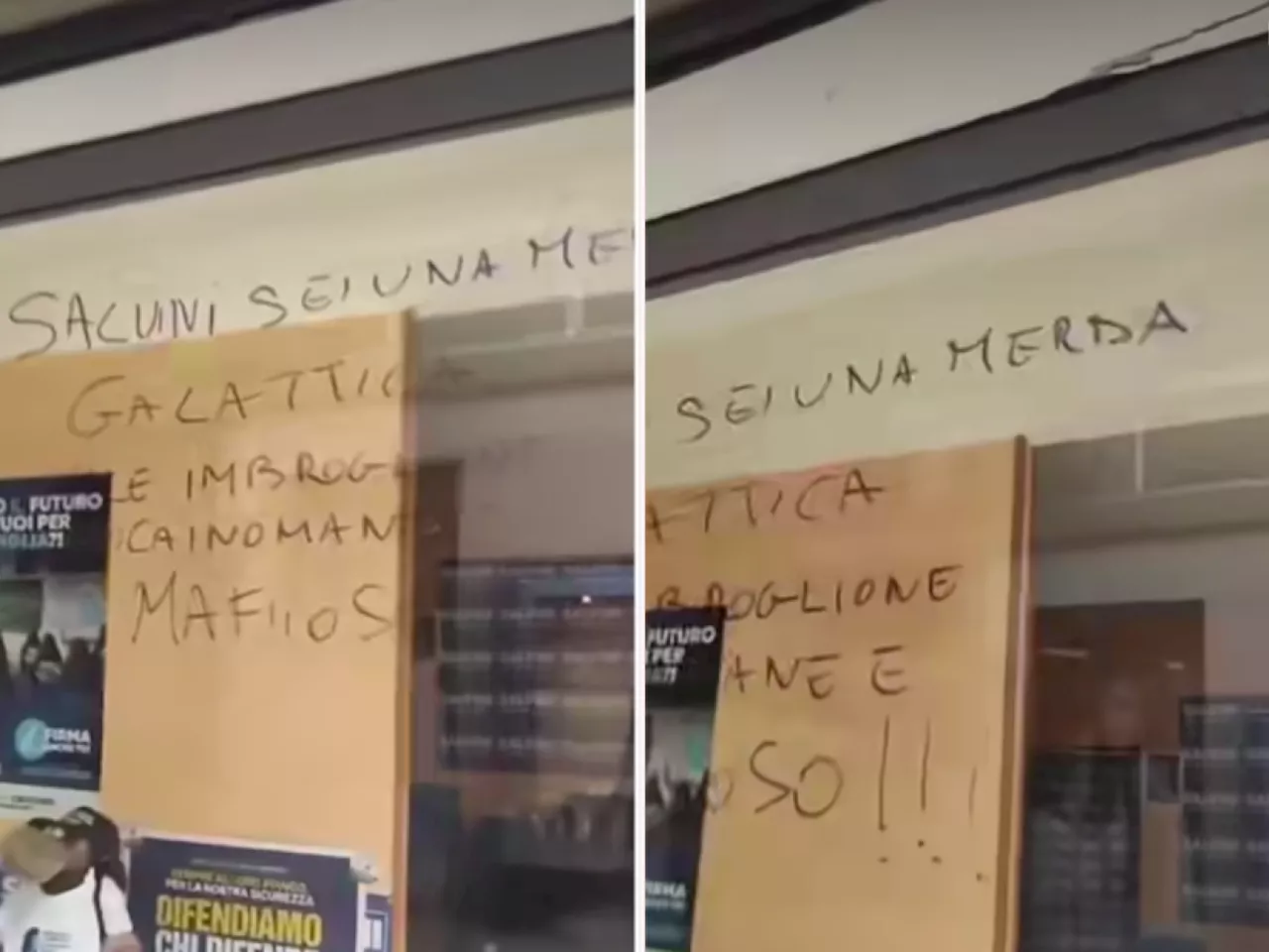 'Imbroglione, mafioso, mer...'. L'assalto a una sede della Lega e gli insulti choc contro Salvini